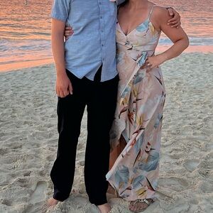 Show me your mumu tropical wrap dress (L)